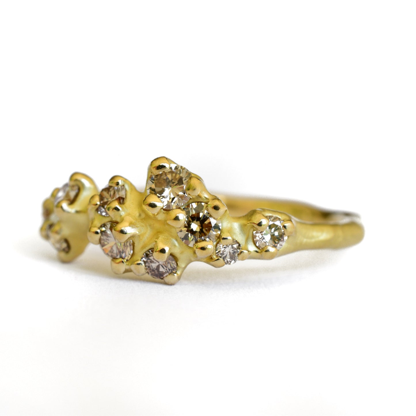 Champagne Diamond Tideworn Ring