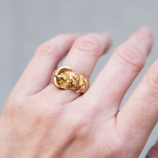 Golden Lily Buckle Ring