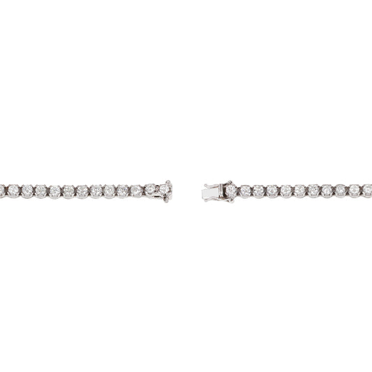 Vintage diamond tennis necklace on a white background