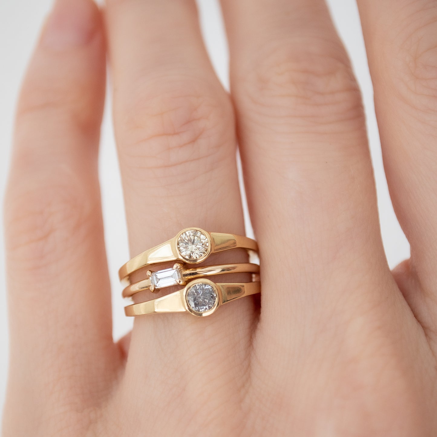 Salt & Pepper Diamond Eclipse Ring