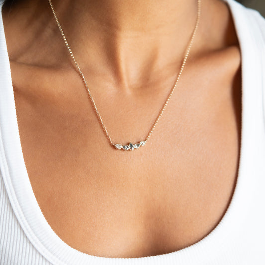Ombre Diamond Pebble Necklace