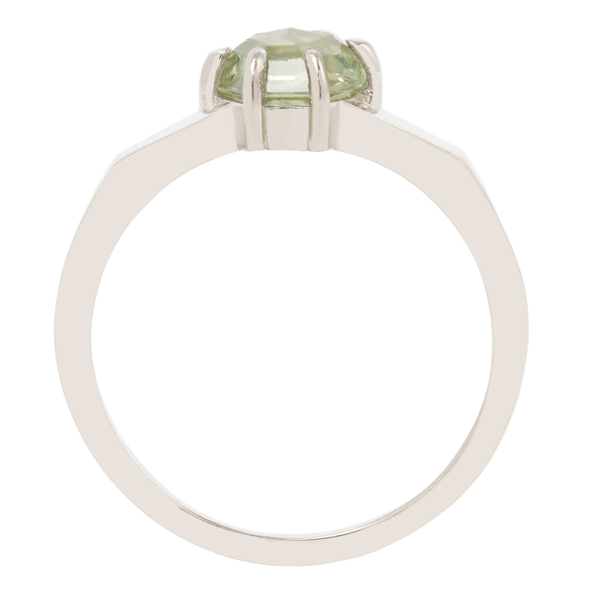Green Hexagon Sapphire Ring