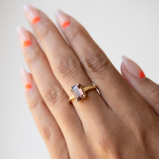 Dark Maroon Sapphire Ring
