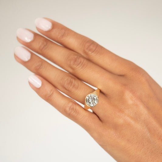 Speckled Moon Signet Ring