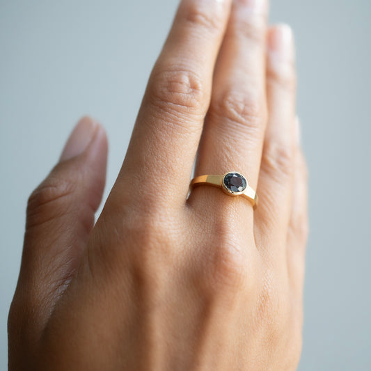 Peacock Blue Sapphire Mojave Ring