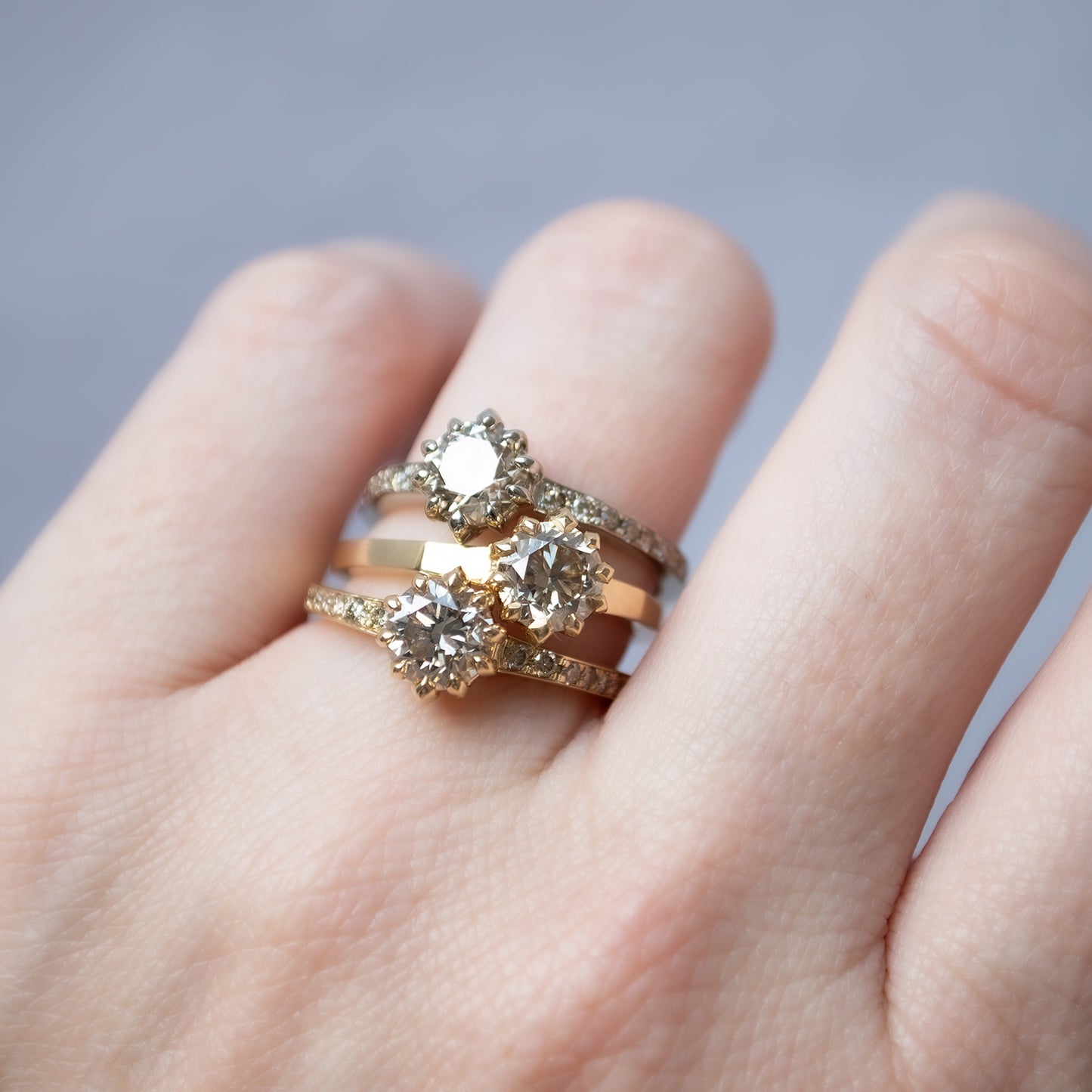 Champagne Diamond Soirée Ring