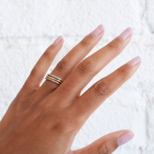 White Diamond Half Eternity Band