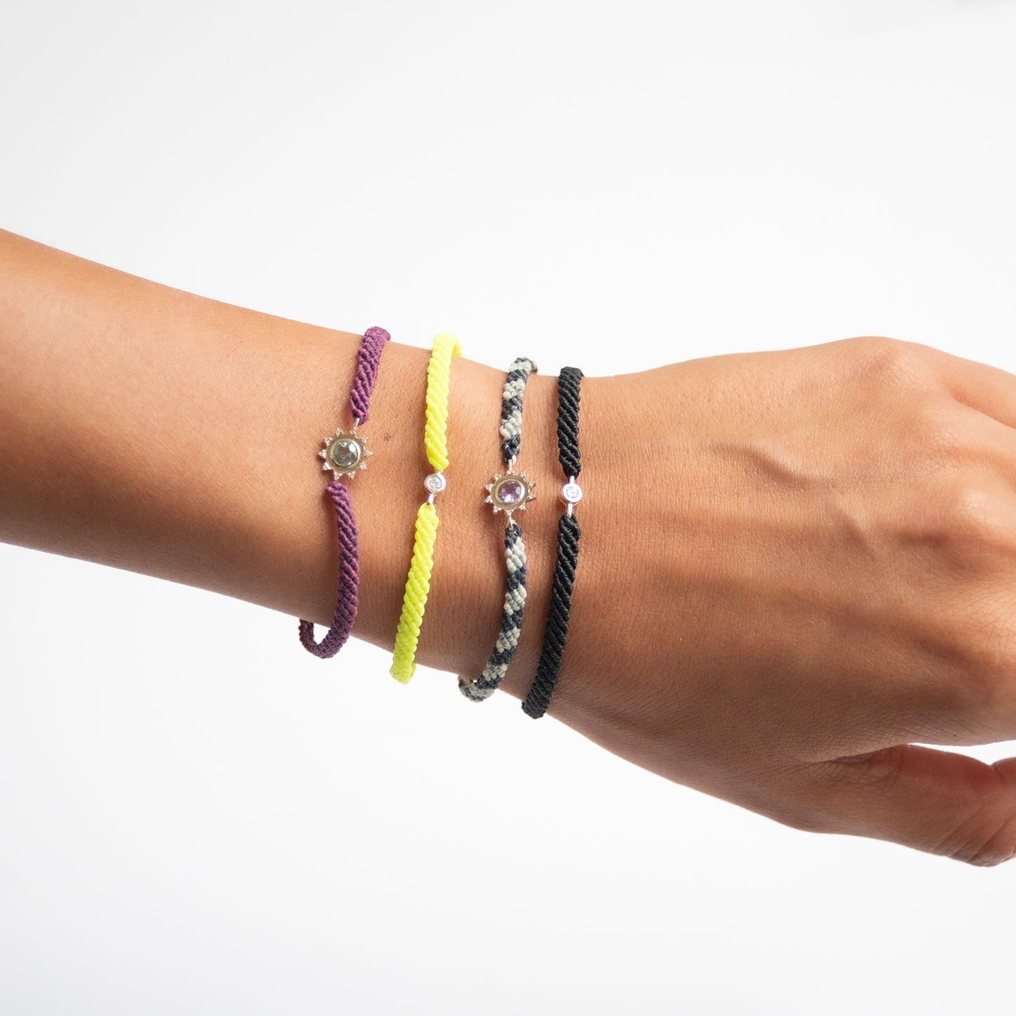 Neon Yellow Diamond Friendship Bracelet