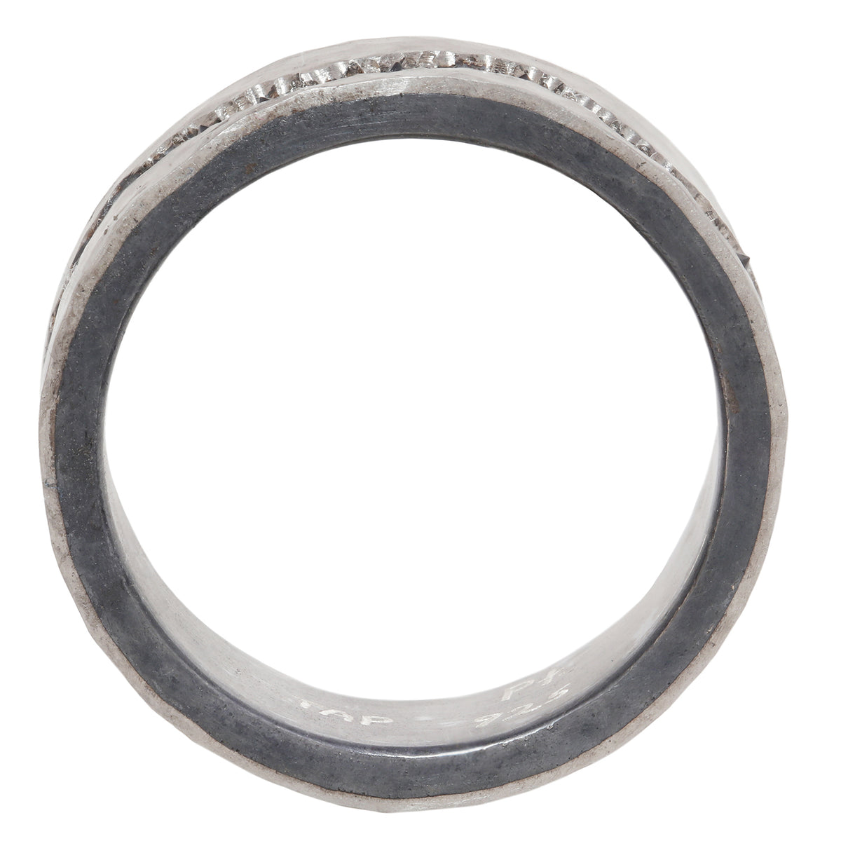 Platinum Black Diamond Fissure Band