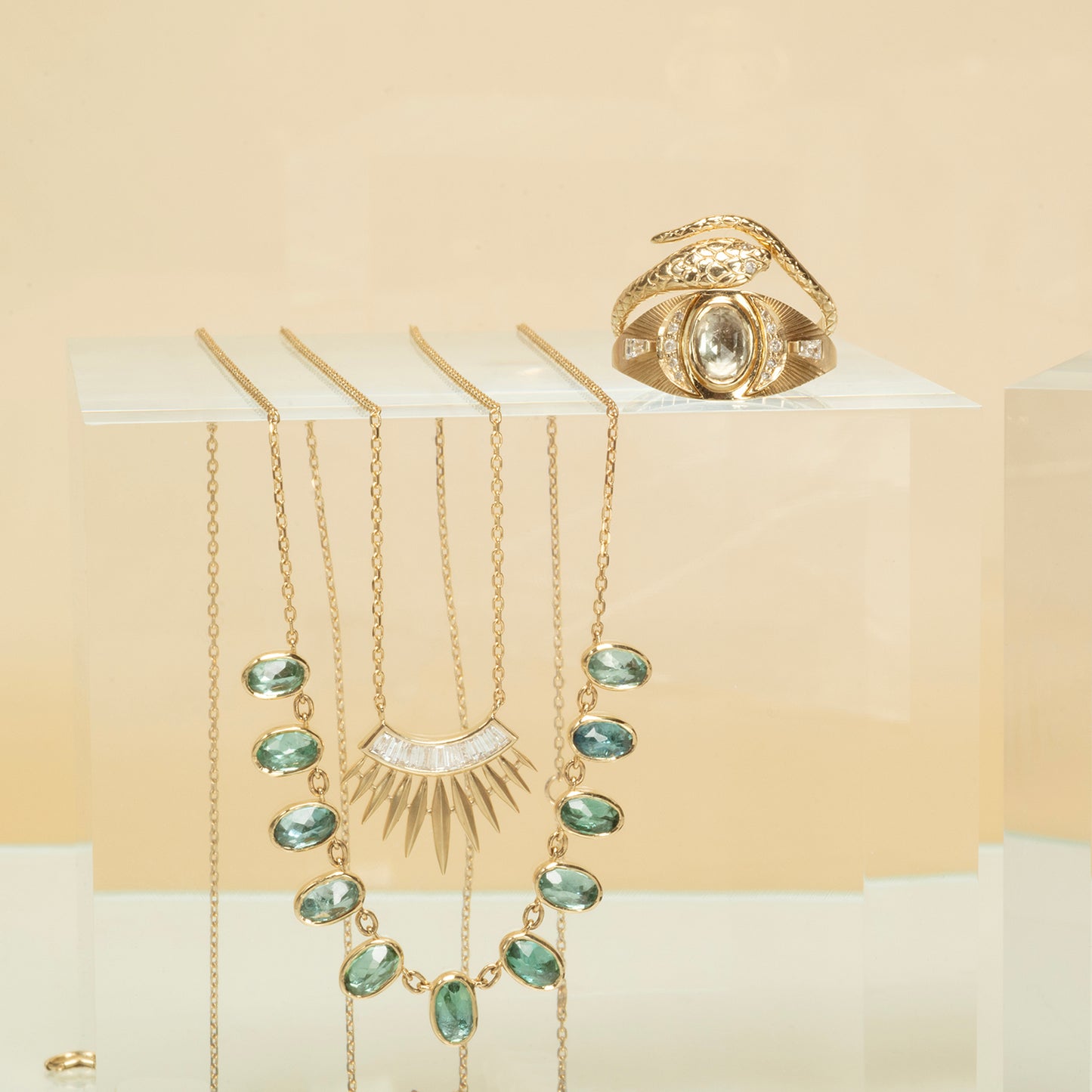 Rising Sun Diamond Necklace