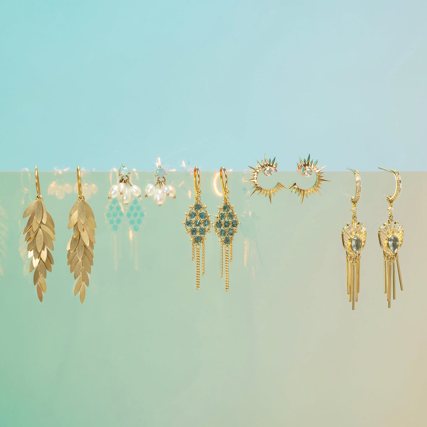 Sun & Moon Diamond Earrings