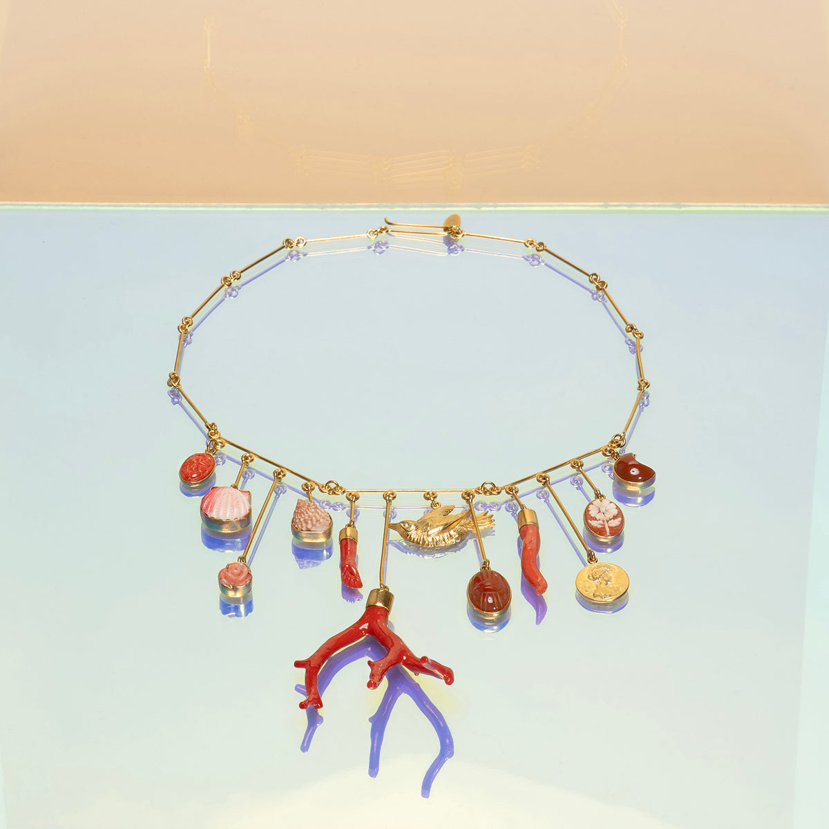 Wire Charm Drop Necklace #5