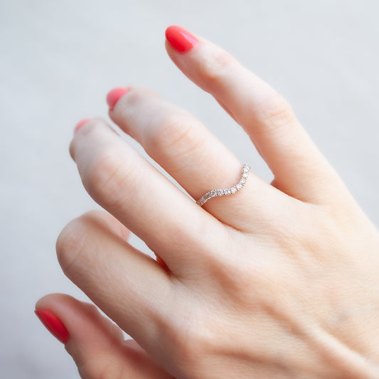 White Diamond Nesting Band