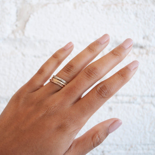 Gold Snakeskin Stacking Ring