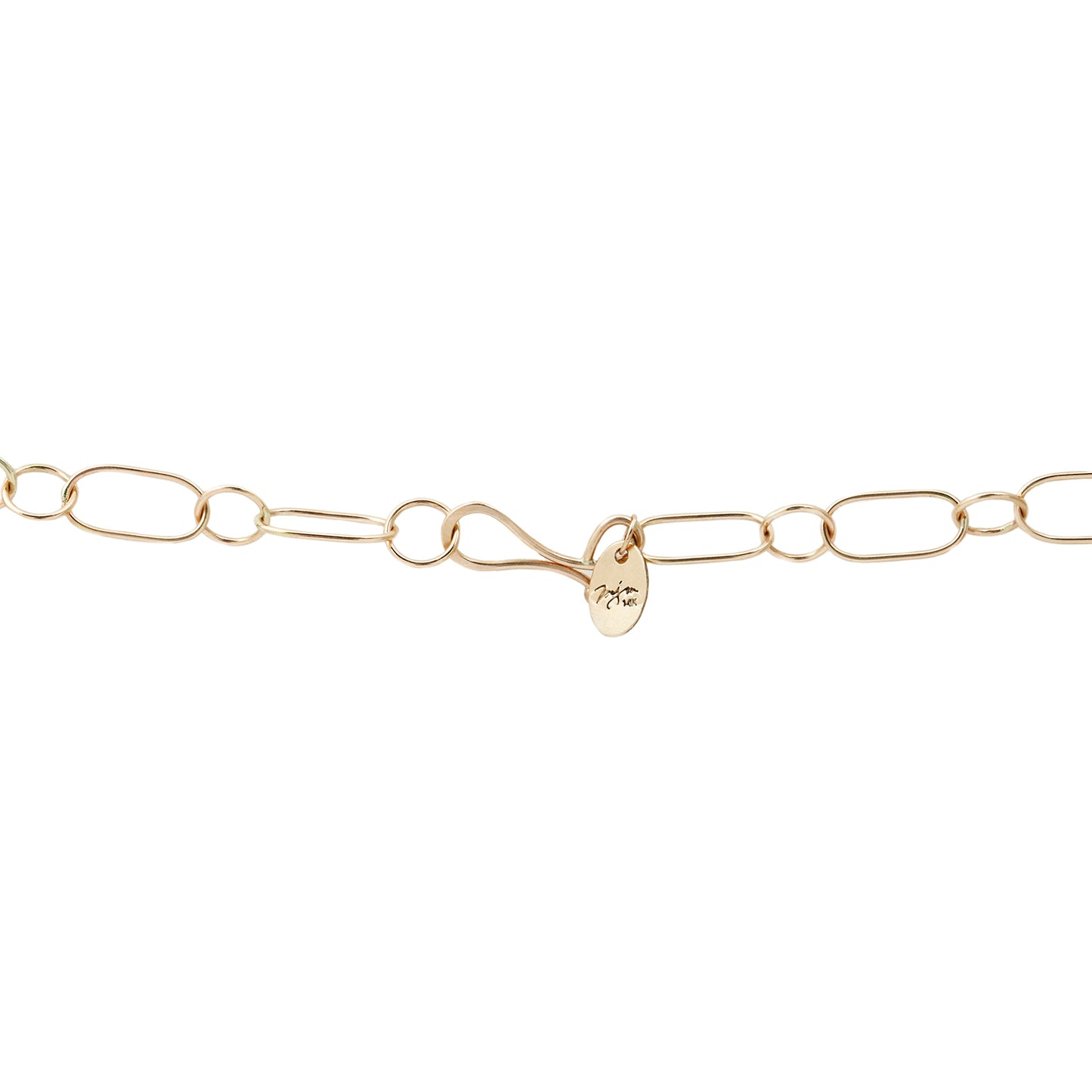 Oval and Round Chain Necklace