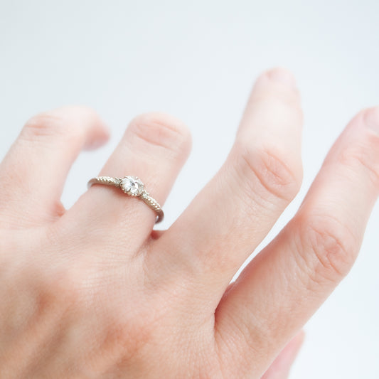 White Evergreen Diamond Cherie Ring