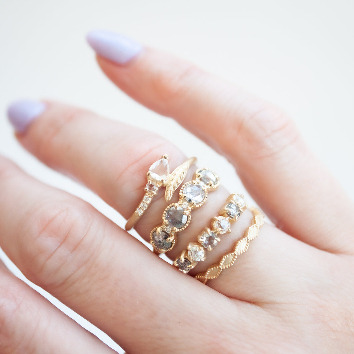Ribbed Triangle Plain Band