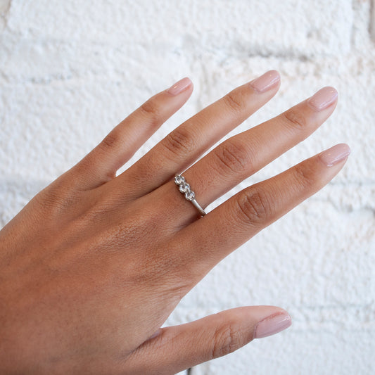 Triple Hex Diamond Ring