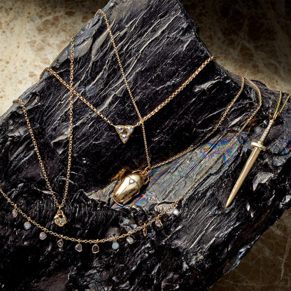 Multi Diamond Slice Necklace