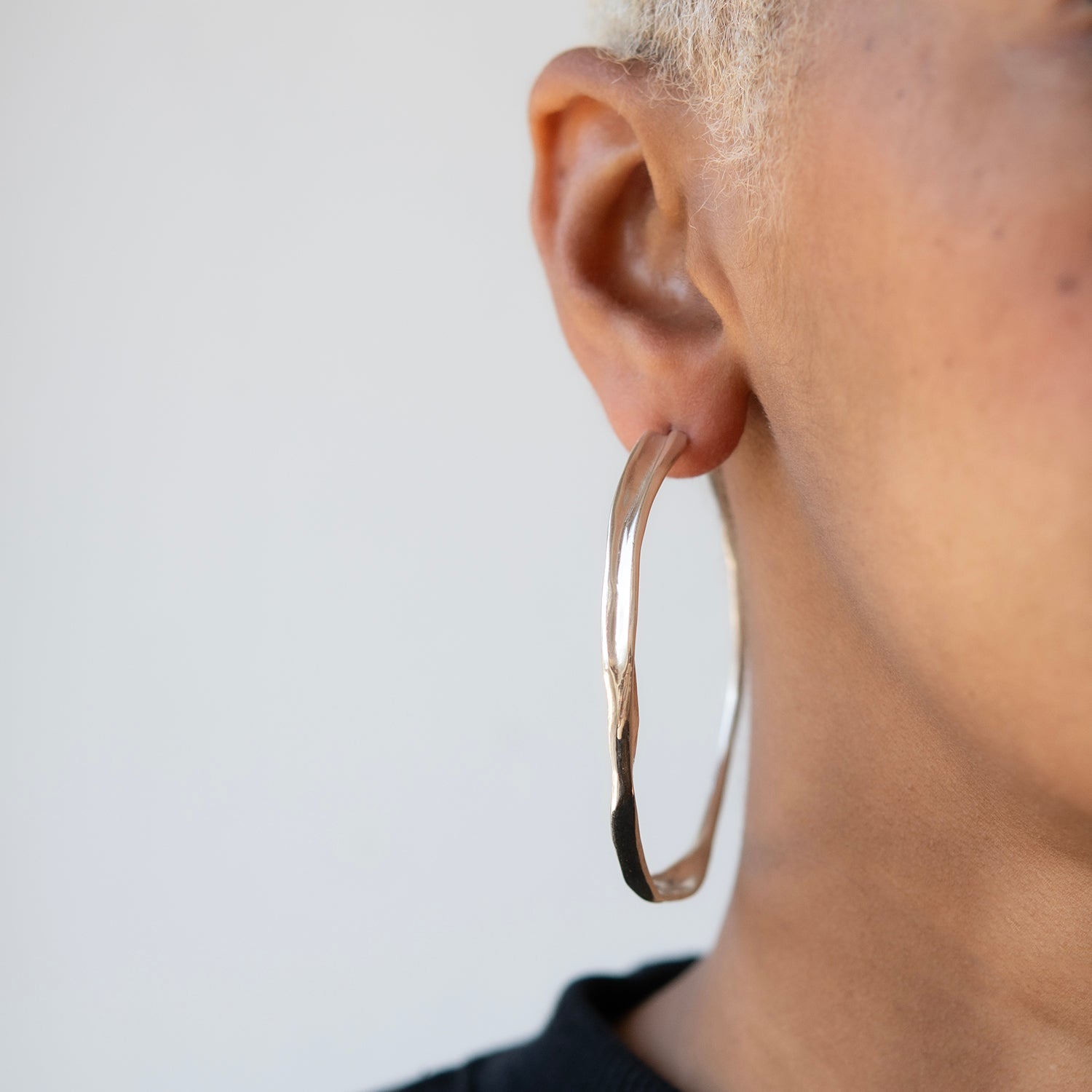 Silver Small Sinew Hoops