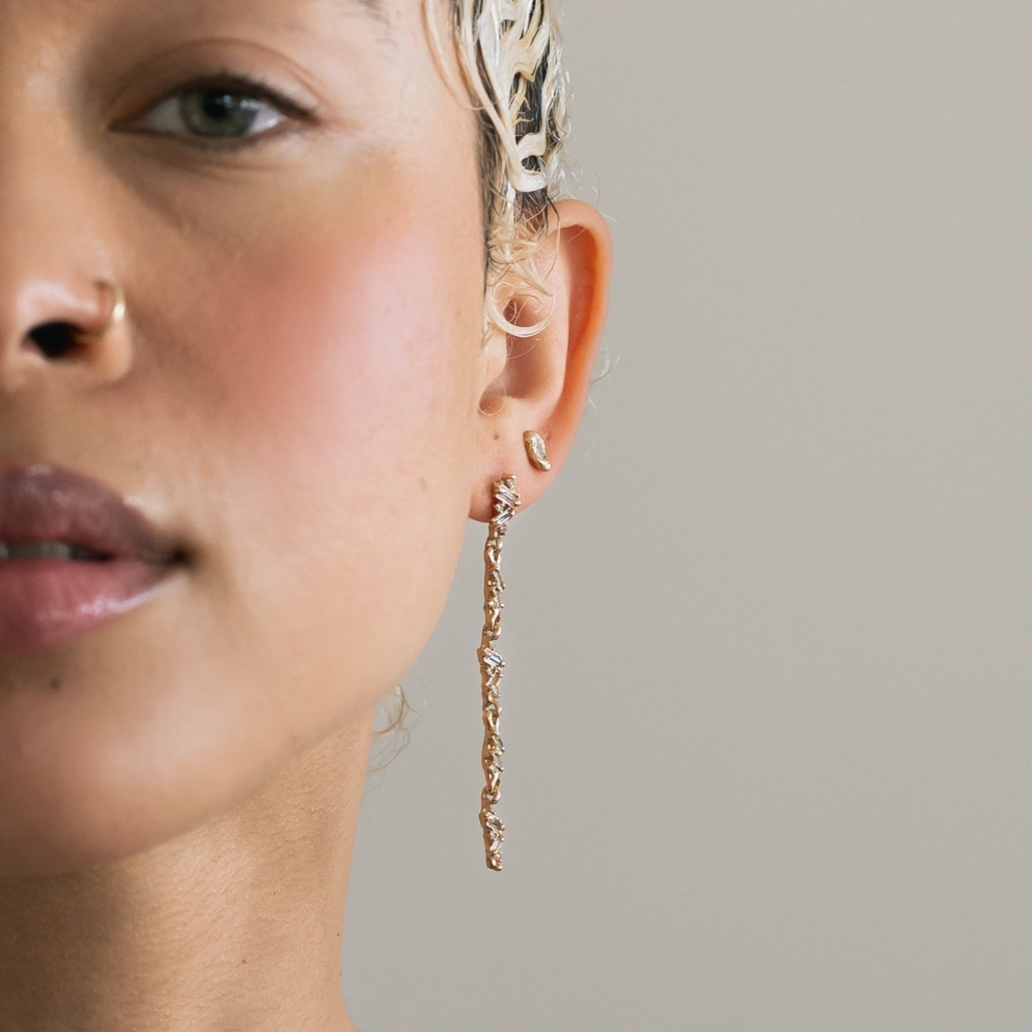 Armach Mixed Diamond Drop Earrings III