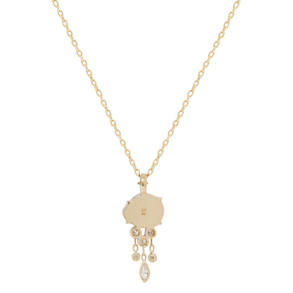Icy White Diamond Jellyfish Necklace