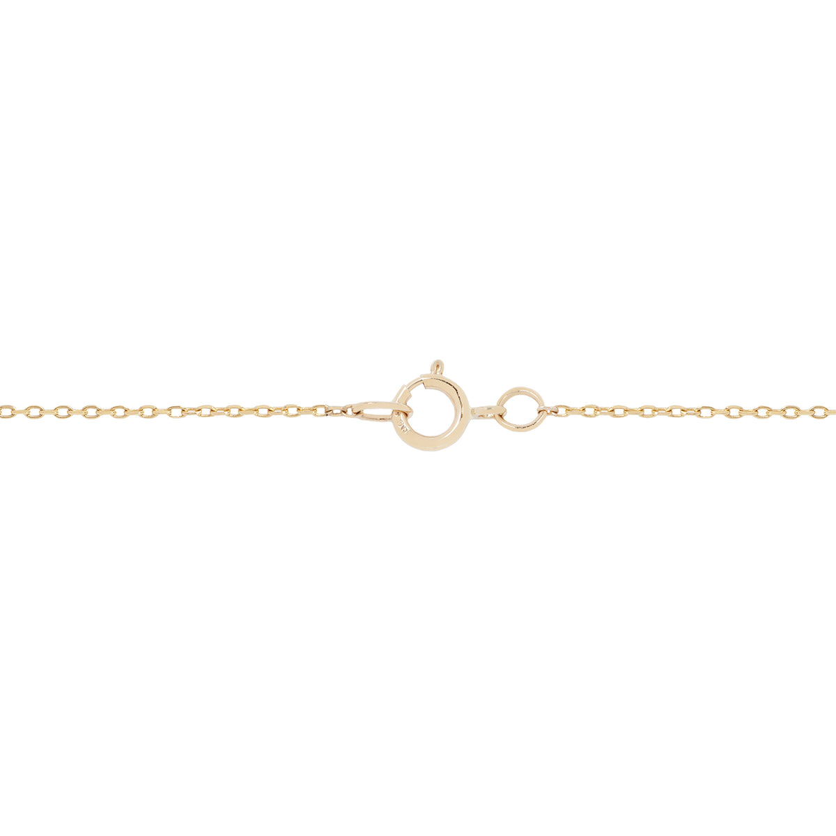 Gold chain necklace on a white background