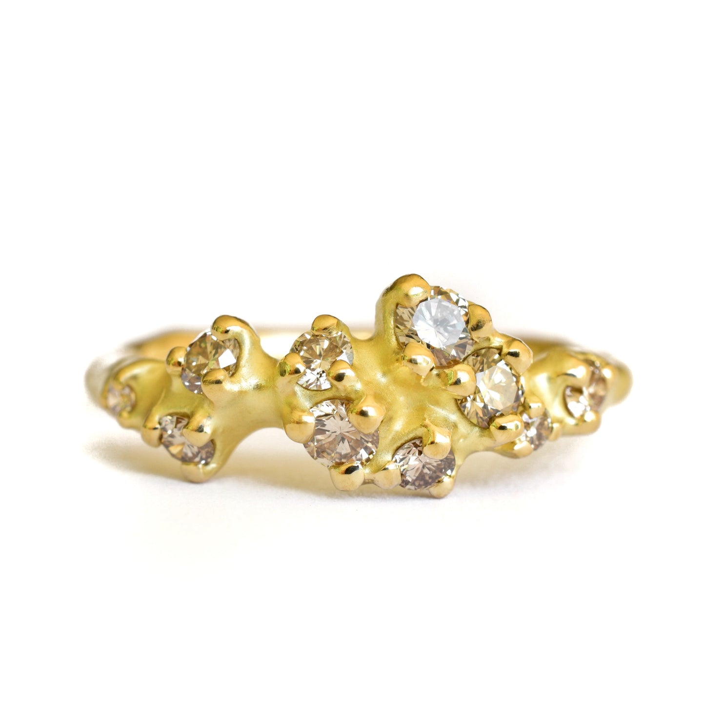 Champagne Diamond Tideworn Ring