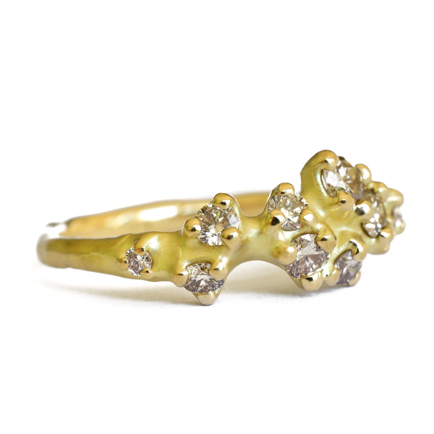 Champagne Diamond Tideworn Ring