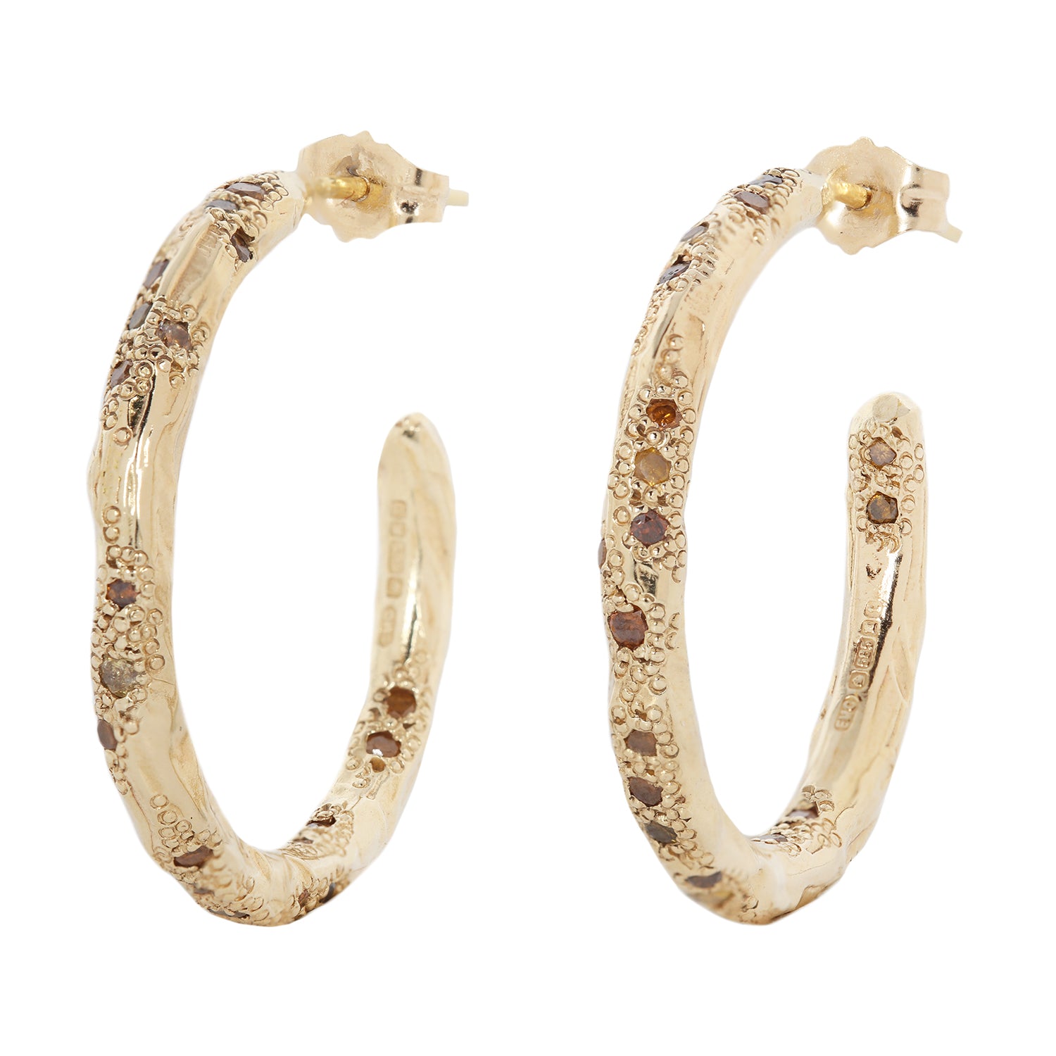 X Mixed Diamond Hoops