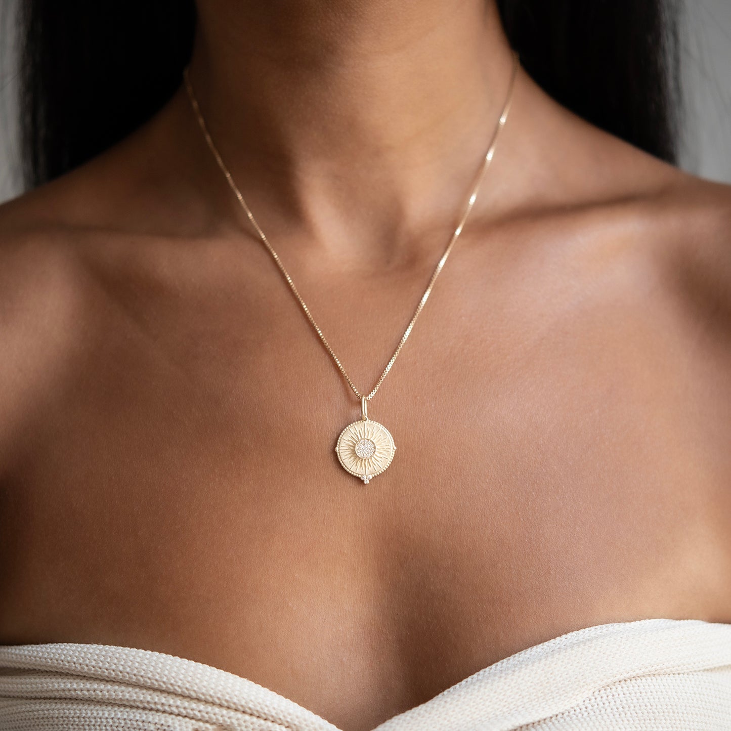 Diamond Sun Charm