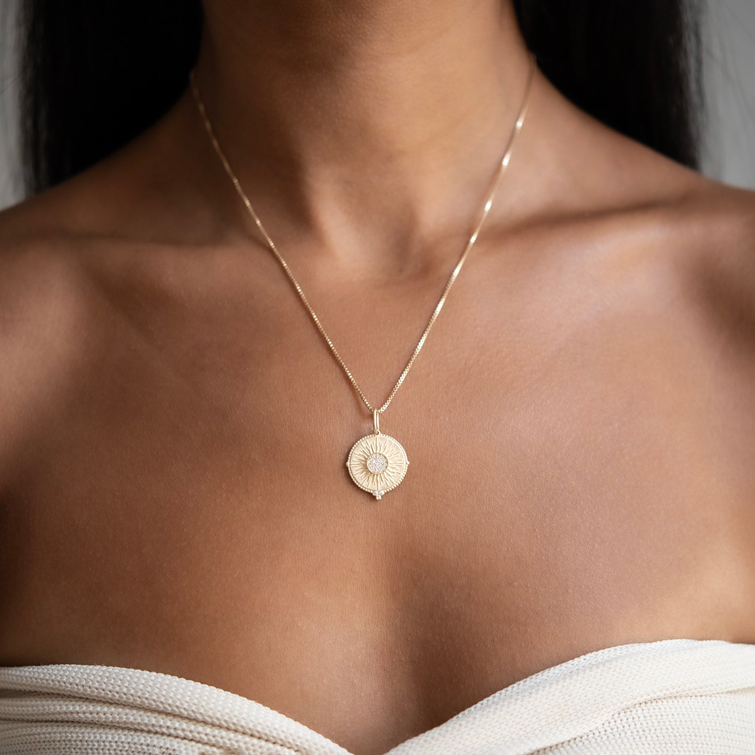 Diamond Sun Charm