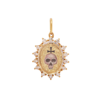 Enamel Skull Charm