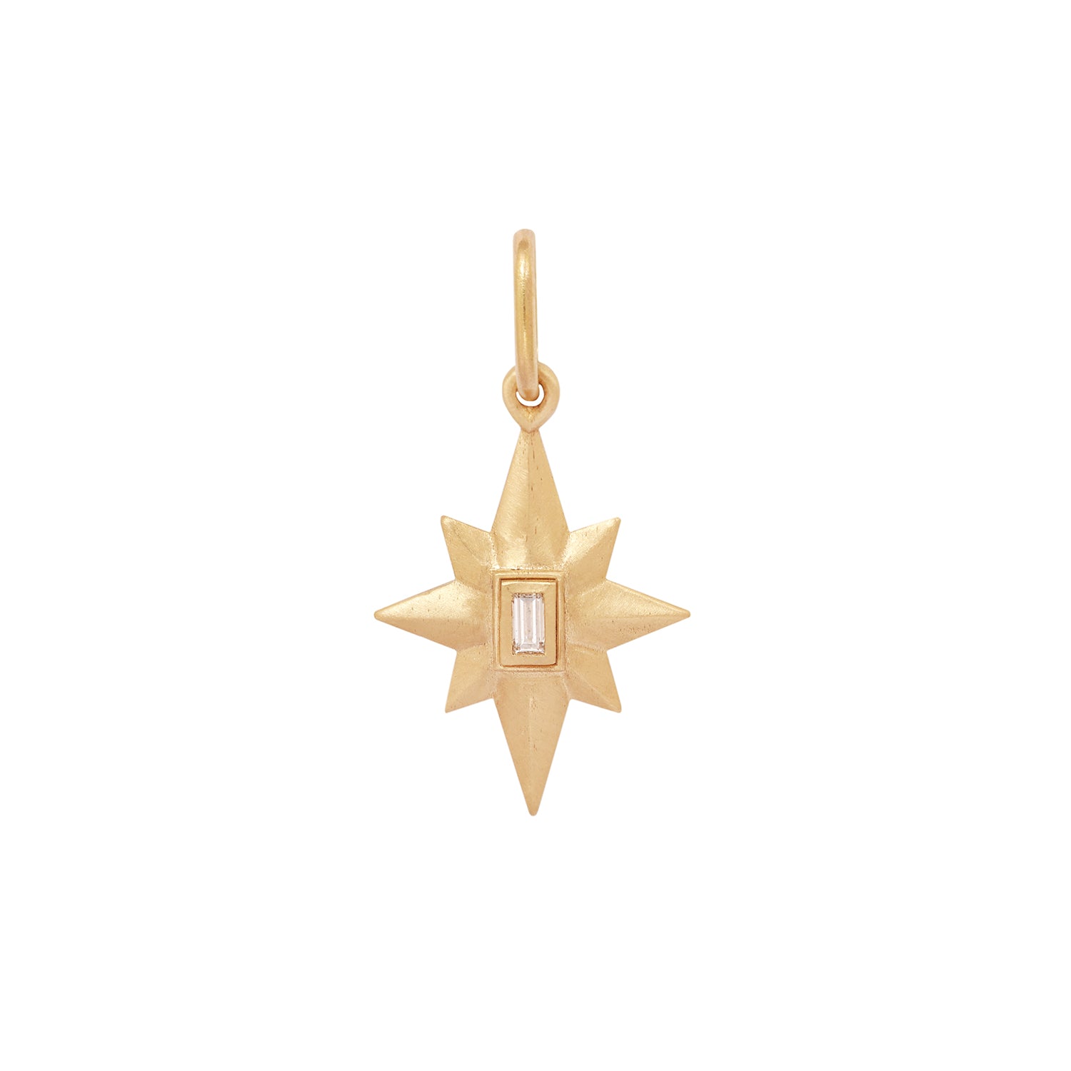 Small Diamond North Star Satin Charm