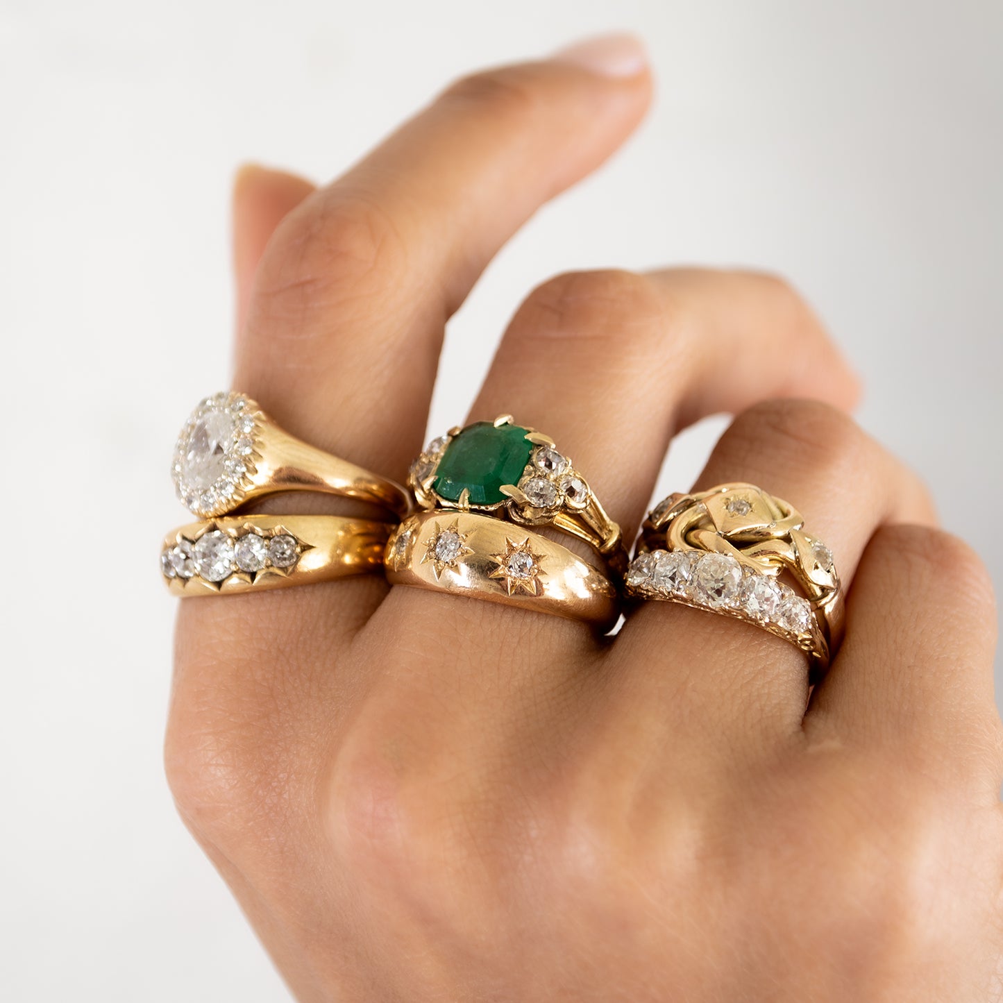 Victorian Diamond Star Ring