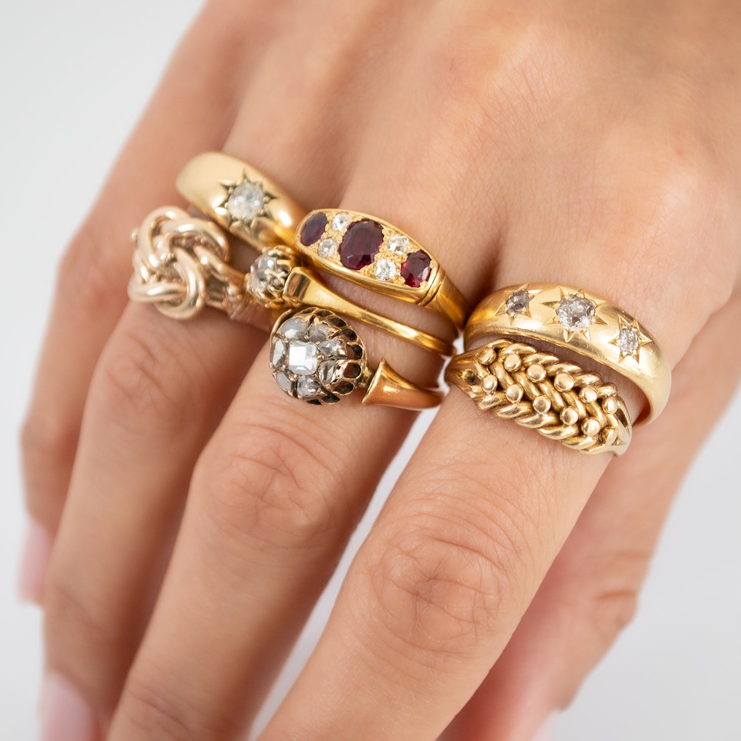 Ruby Radiance Half Hoop Ring