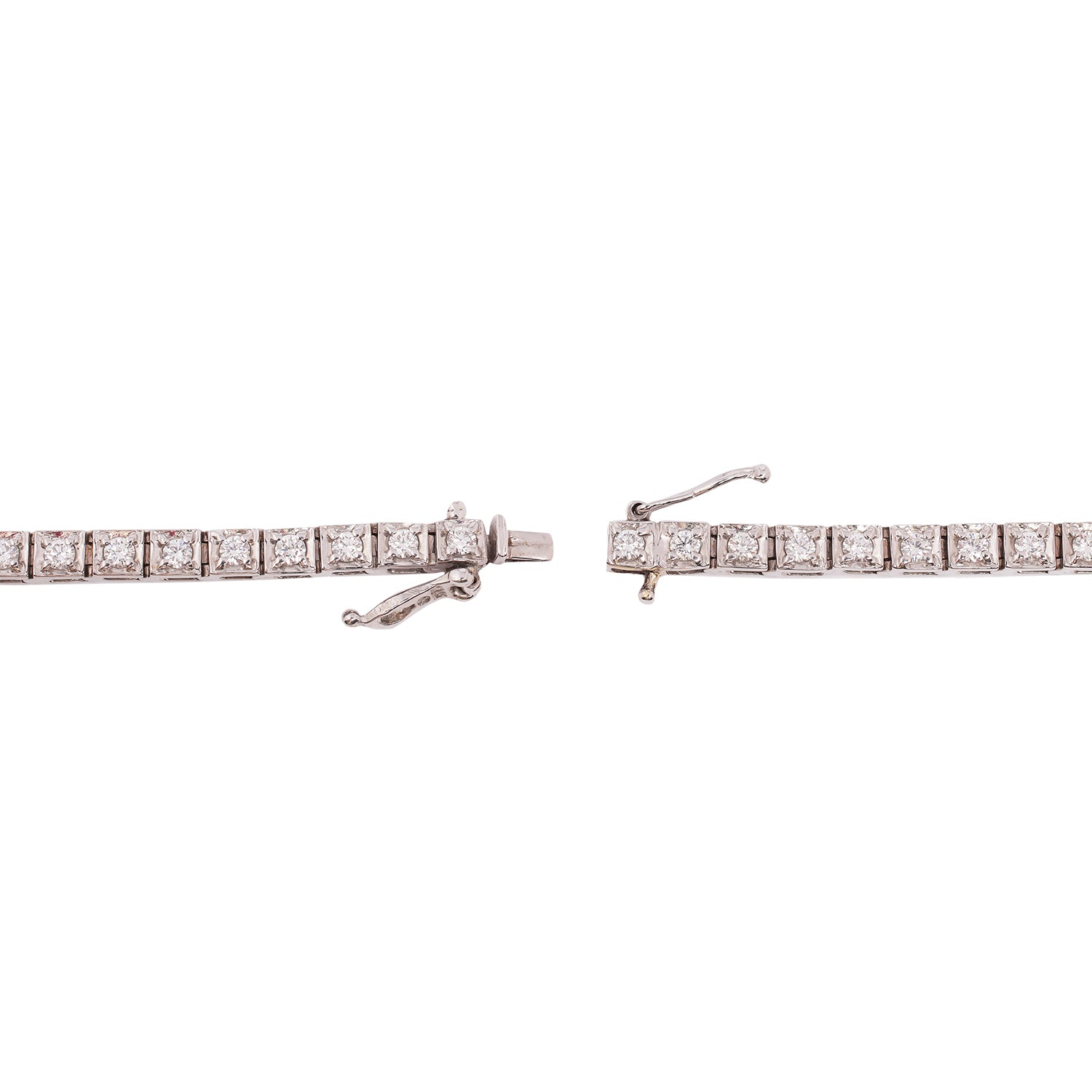 Block Diamond Tennis Bracelet