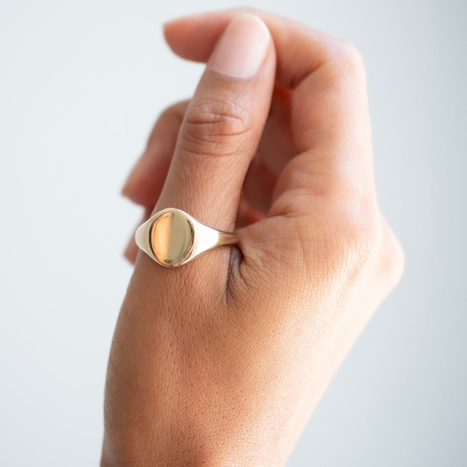 Vintage Plain Oval Signet