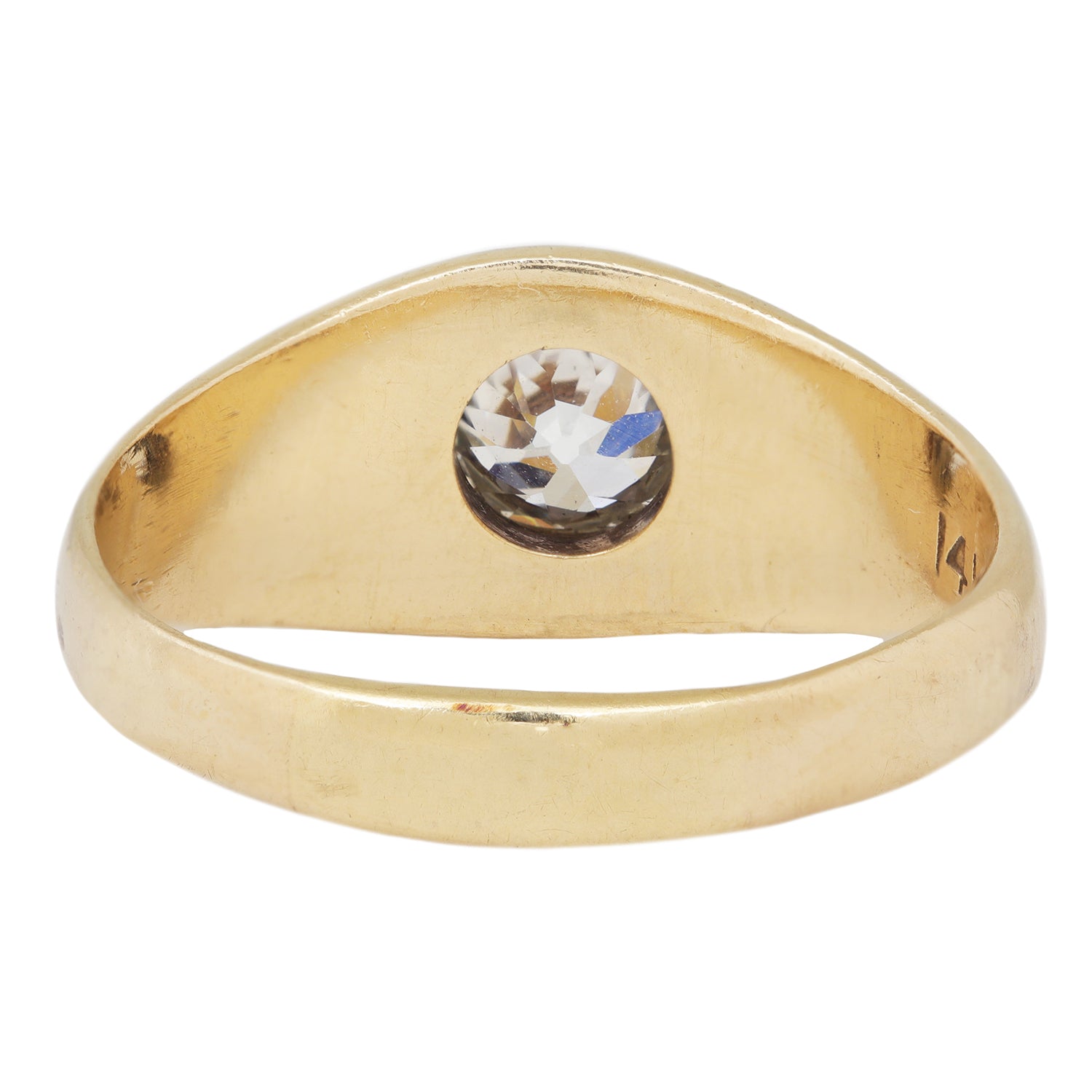 Gold Gilded Diamond Dome Ring