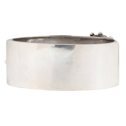 Wide Silver Belt Buckle Bangle