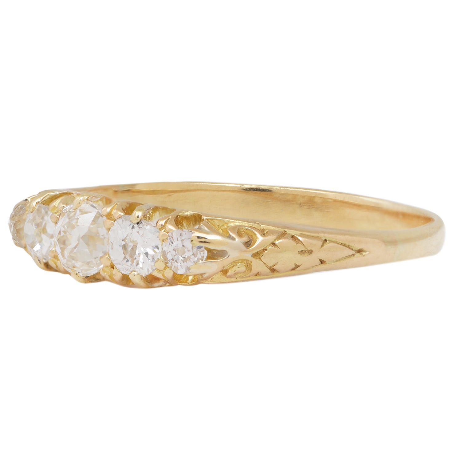 Victorian Sparkle Half Hoop Ring
