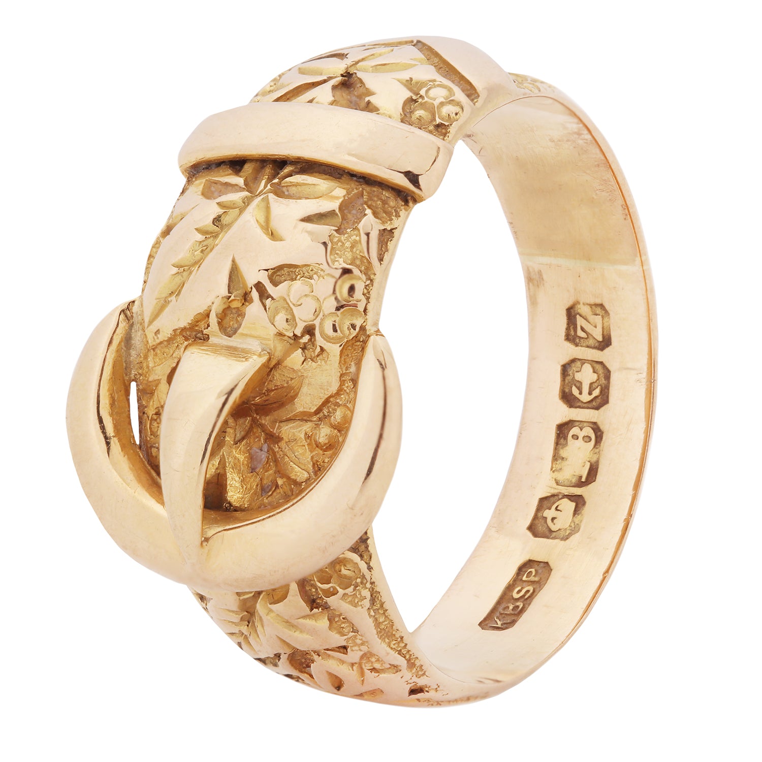 Golden Lily Buckle Ring