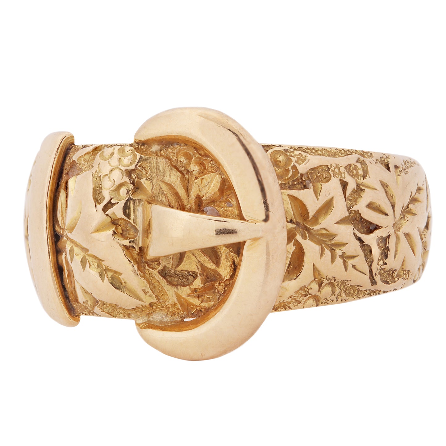 Golden Lily Buckle Ring