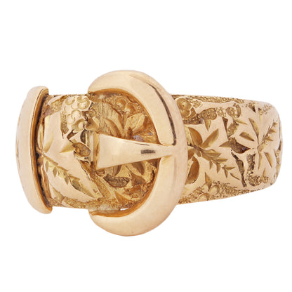 Golden Lily Buckle Ring