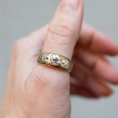 Triple Shine Diamond Ring