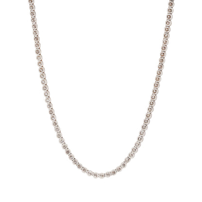 Vintage diamond tennis necklace on a white background