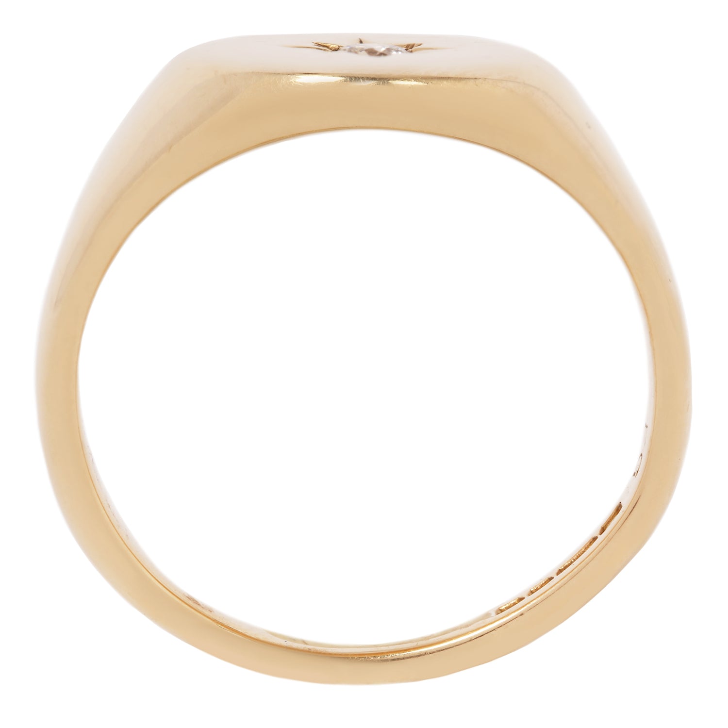 Star Diamond Signet Ring