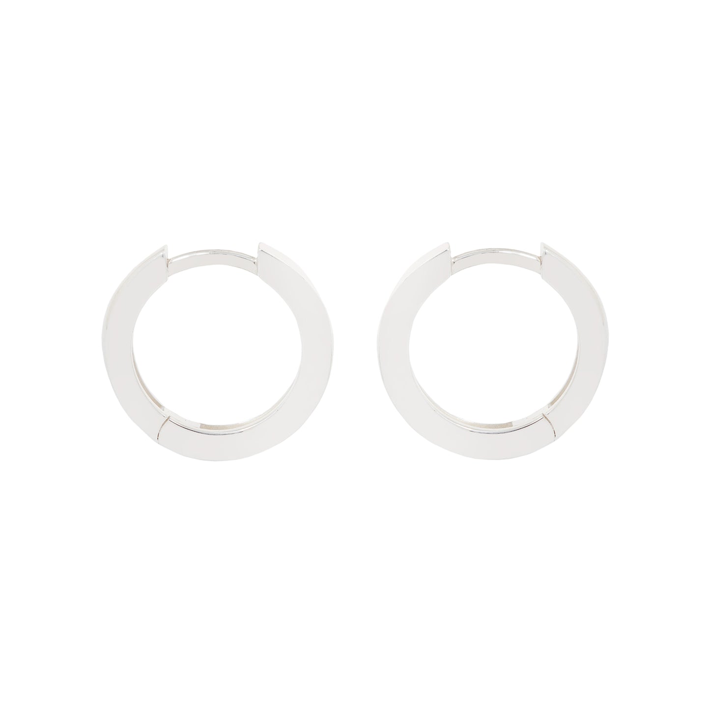 Large Silver Huggie Hoops