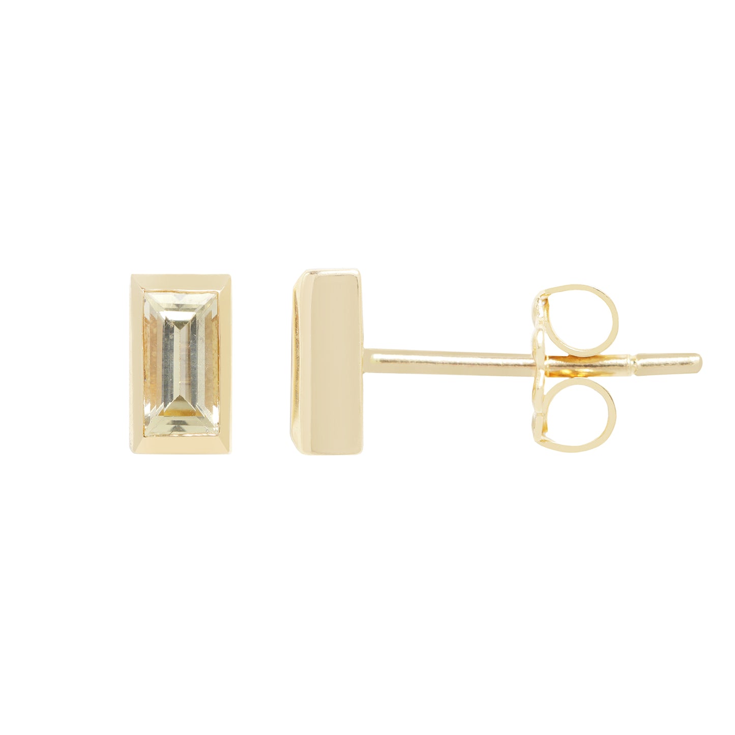 Topaz Baguette Studs