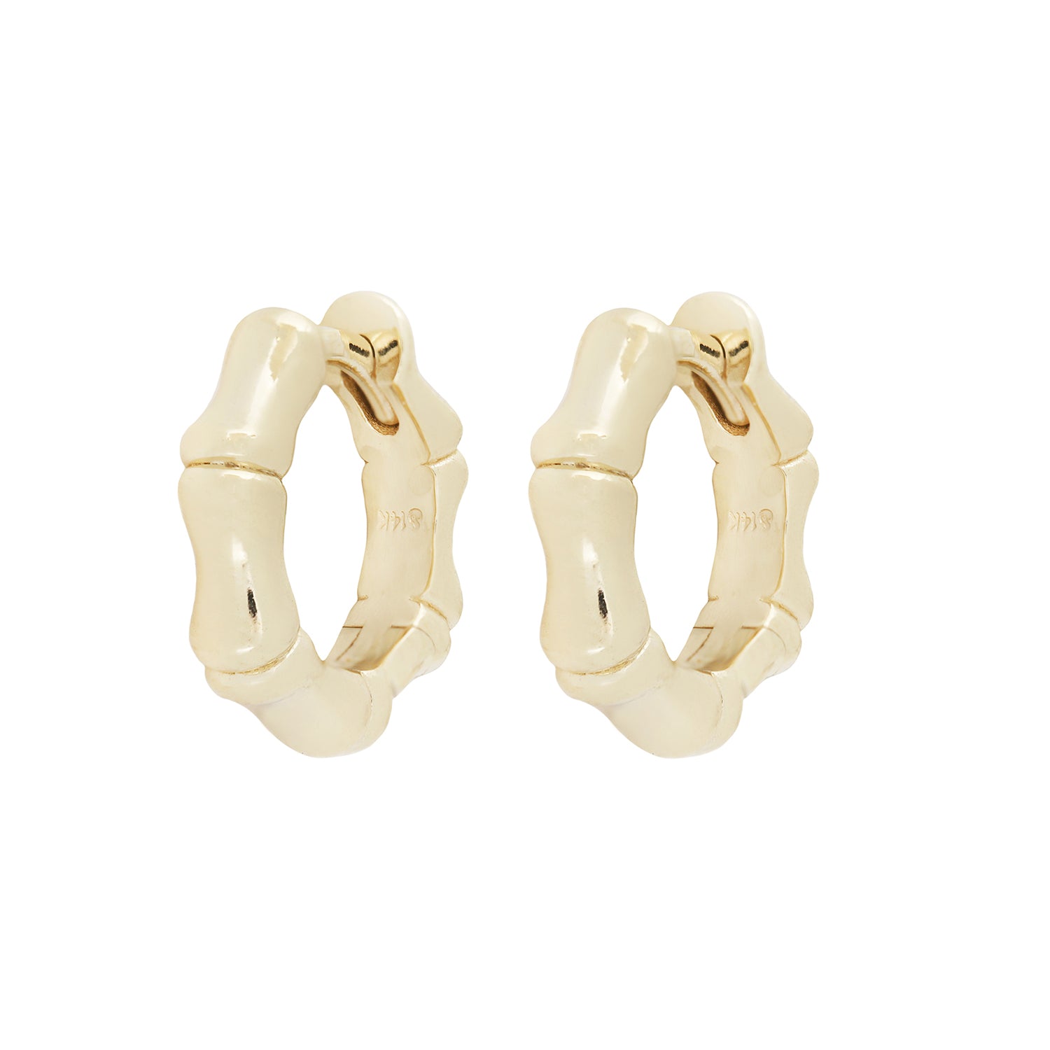 Gold Bamboo Hoops